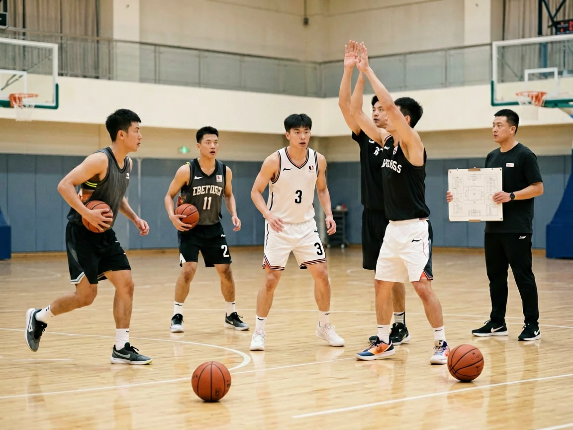 赛场征战的米切尔篮球球员